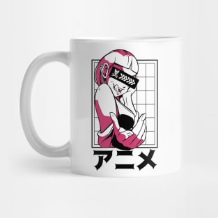 Japanese Vaporwave Cyberpunk Cool Girl Urban Style Mug